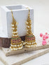 Premium gold plated Real zercon stone dangler/Jhumki/Earring