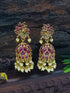 Premium gold plated Real zercon stone dangler/Jhumki/Earring