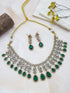 Gold Plated Green Choker Necklace Set