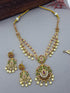 Gold Plated Double Layer CZ Necklace Set