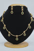 Gold Plated Red White CZ Necklace Set