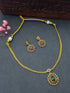 Gold plated Multicolour Choker Necklace Set