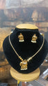 Gold plated Cute Elephant Motif Necklace Set