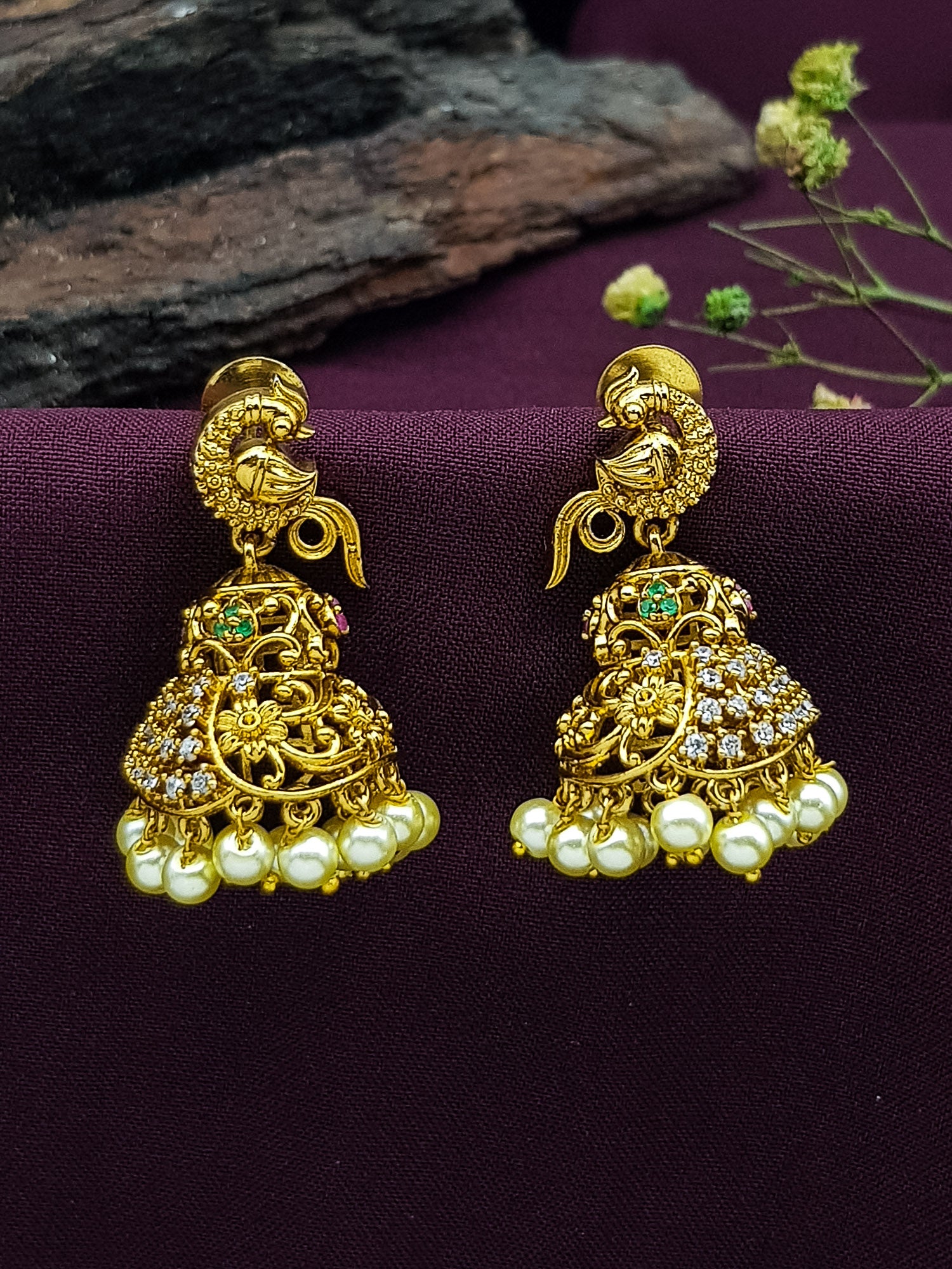 Gold plated Classic Jhumka Earrings
