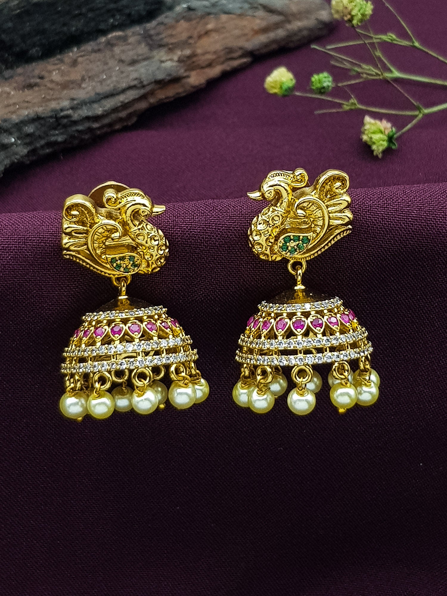 Gold plated Classic Jhumka Earrings