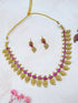 Premium Long antique Real kempu multicolor stones Necklace Set