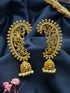Gold plated Classic Bluetooth Jhumka Earrings with cz stones