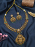 Premium Copper base antique gold plated Gold look alike temple jewelry with ruby