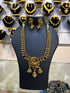 Premium Copper base antique gold plated Gold look alike temple jewelry with ruby