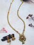 Premium Copper base antique gold plated Gold look alike temple jewelry with ruby Long necklace set