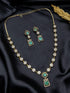 Gold Plated Premium CZ Necklace Set with Mint green /Multicolor layer necklace Stones
