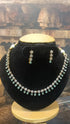Gold Plated White and Mint green/green CZ Necklace Set