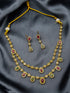 Gold Plated Premium CZ Necklace Set with Mint green /Multicolor layer necklace Stones