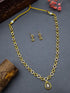 Premium Gold White CZ long necklace set