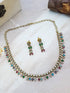 Navaratna Cz stones short necklace set