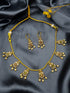 Drop design necklace in multicolor stones