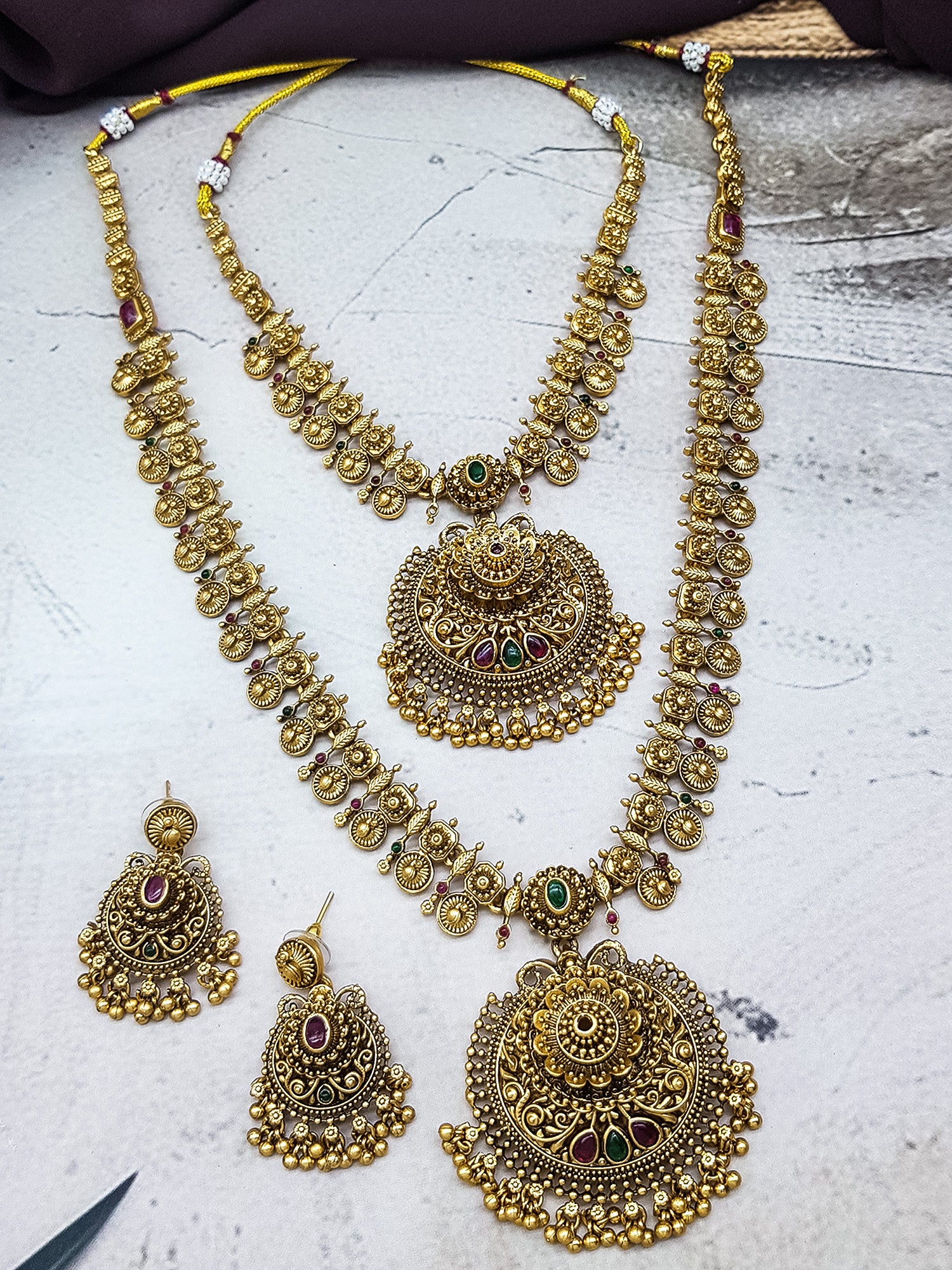 Combo set multicolor stones