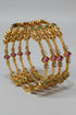 Gold plated Set of 2 bangles cz multicolor zercon stones