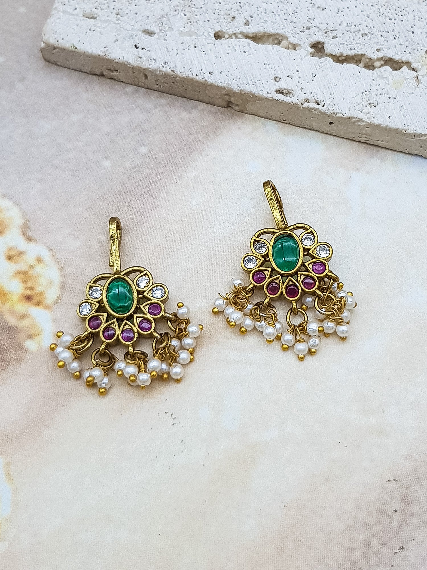 Gold Plated Premium jadau Bugadi ear cuffs