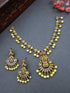 Premium Gold Plated Laxmi Jewellery Set with CZ And pearls