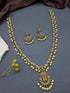 Premium Gold Plated Laxmi Jewellery Set with CZ And pearls