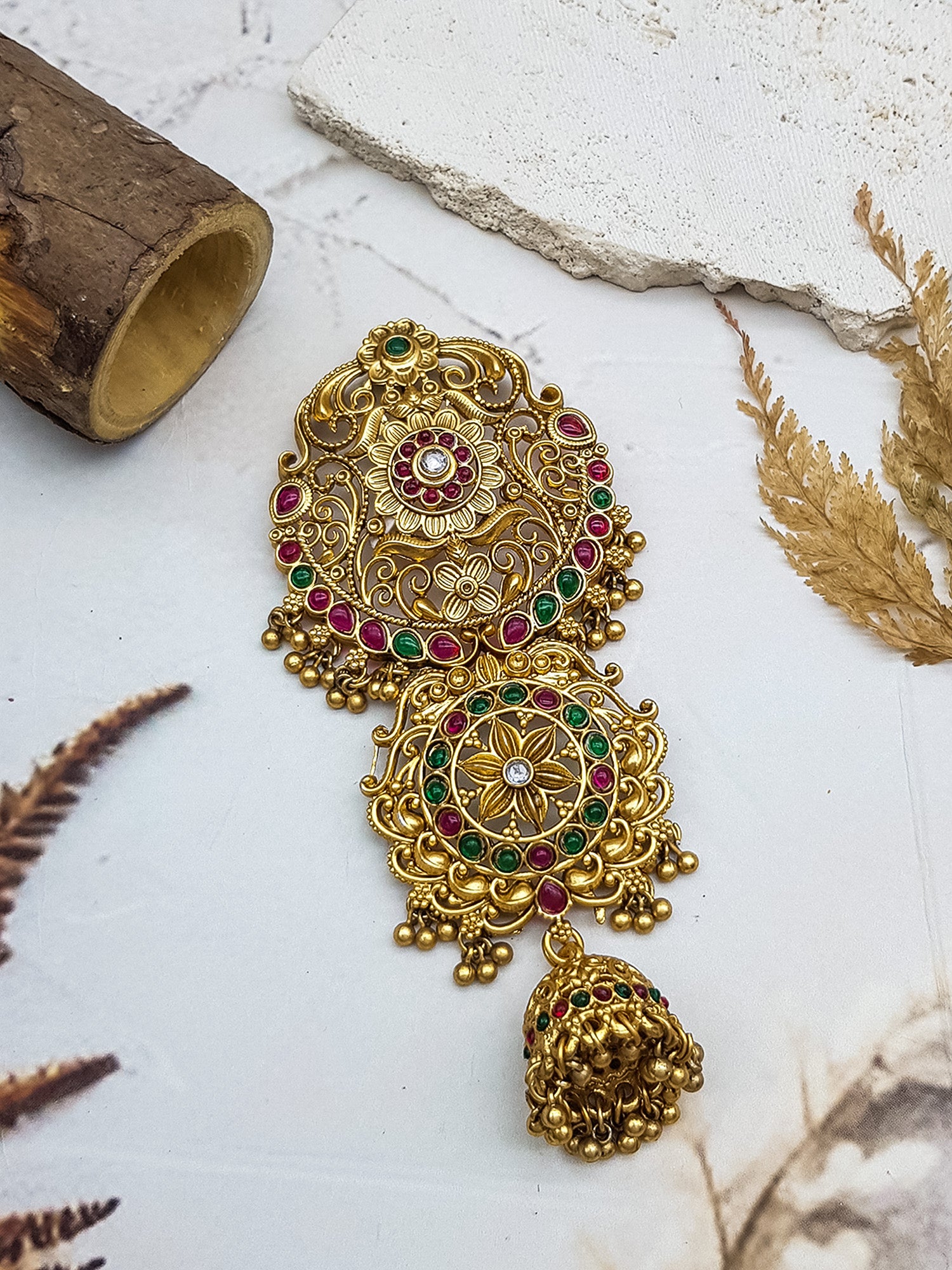 Gold Finish guaranteed quality Half Hair choti//Half hair Jada