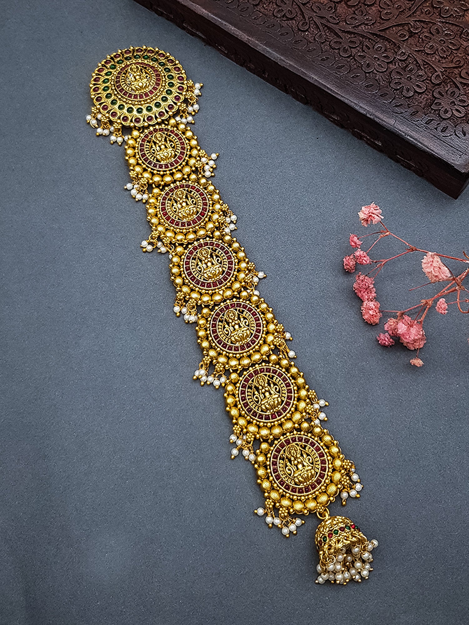 Gold Plated Hair Jada/Amboda/Hair Pin/Jade bille