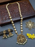 Gold Plated Long Pearl necklace Set