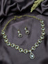 Premium Gold Plated Plated White CZ Choker necklace set
