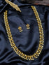 Gold Plated Long Cz Necklace Set with pearls
