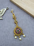 Gold Plated Antique Short Maang Tikka