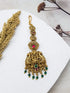 Gold Plated Antique Short Maang Tikka