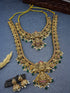 Premium Gold Finish Temple Grand Lakshmi Combo Necklace Set