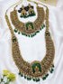 Premium Gold Finish Temple Lakshmi Combo Necklace Set