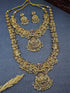 Premium Gold Finish Temple Lakshmi Combo Necklace Set