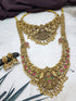 Premium Gold Finish Temple Delicate Lakshmi Combo Necklace Set