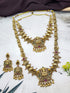 Premium Gold Finish Temple Delicate Lakshmi Combo Necklace Set