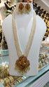 3 Line swaroski Pearl with Ganesha Pendant Necklace Set