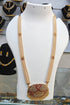 3 Line Hyderabdi pearl with panchaloha Pendant Necklace Set