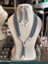 Big Diamonate Onyx Blue Necklace Set
