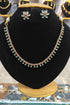 Gold Plated Mint green white cz necklace set