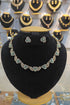 Gold Plated CZ Necklace Set mint green white
