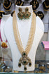 3mm Hyderabadi pearl with onyx stones and cz zercon pendant