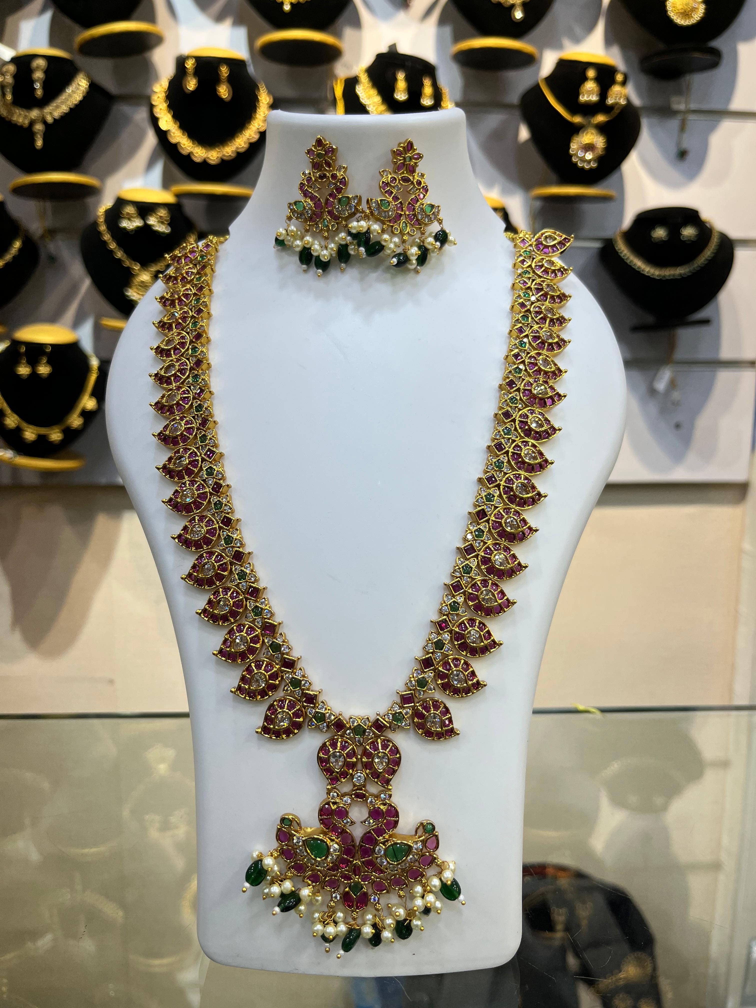 Traditional Premium Jadau Long necklace set