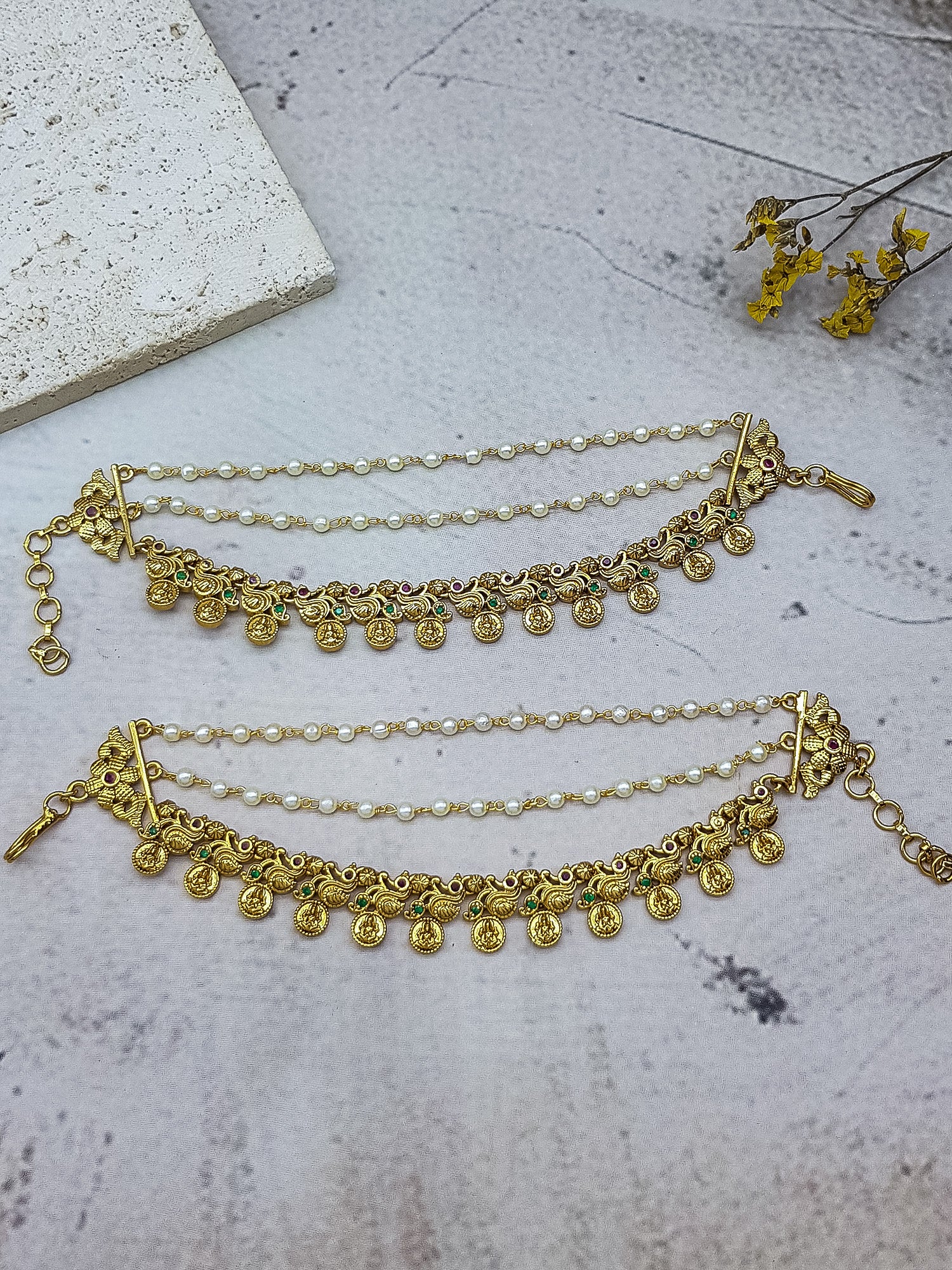 Premium Gold Plated Maatil with pearl drop