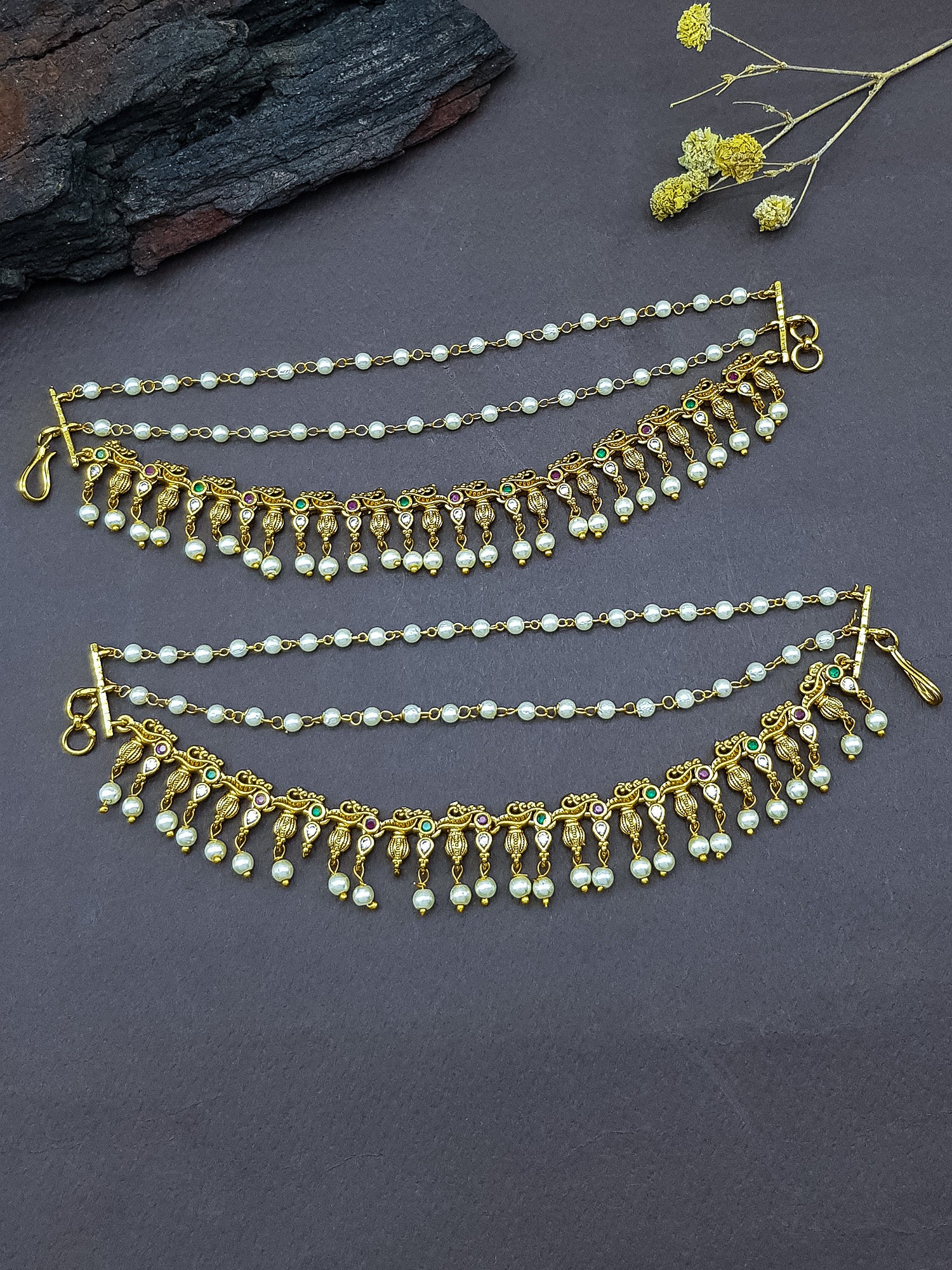 Premium Gold Plated Maatil with pearl drop