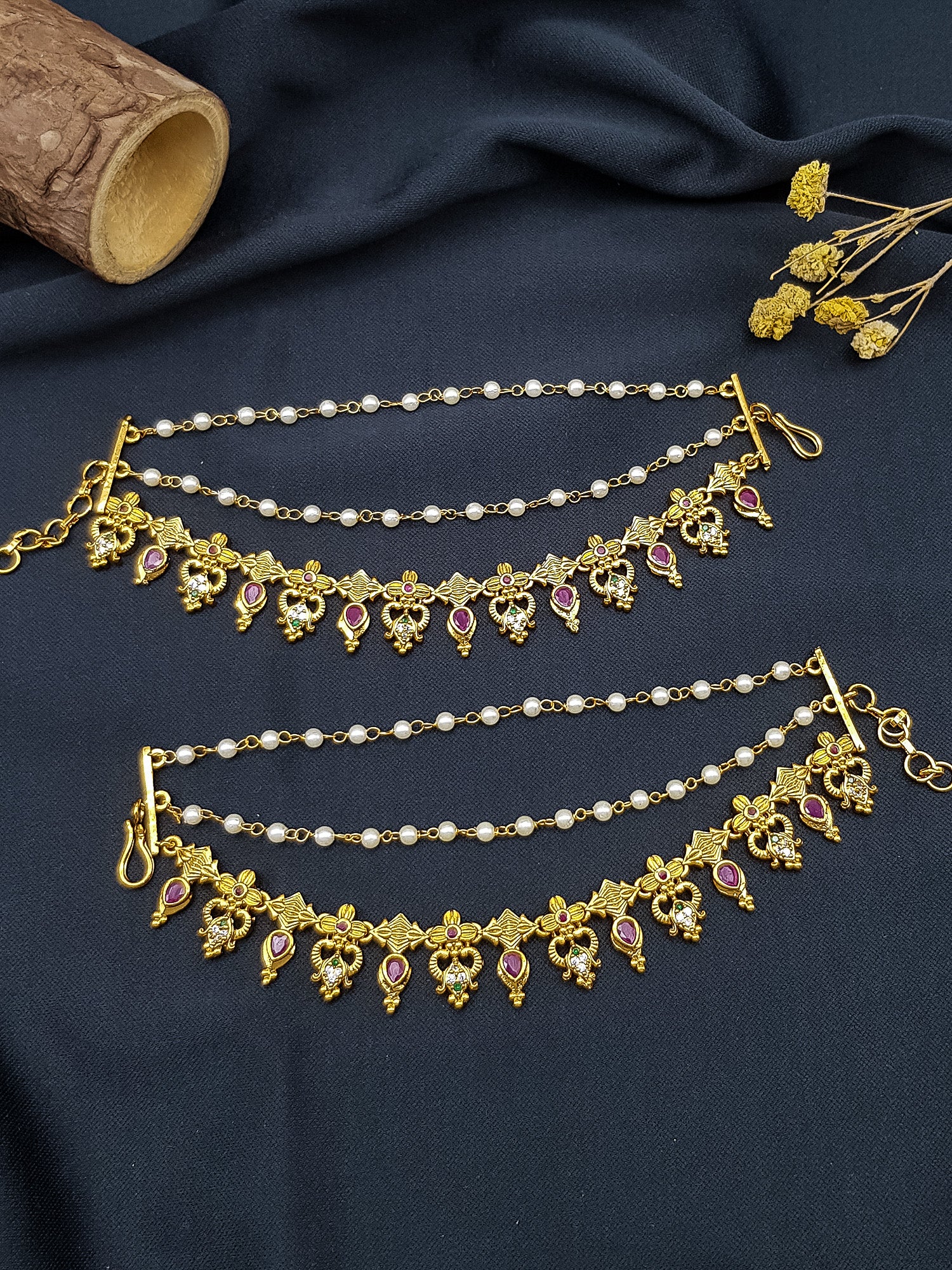 Premium Gold Plated Maatil with pearl drop