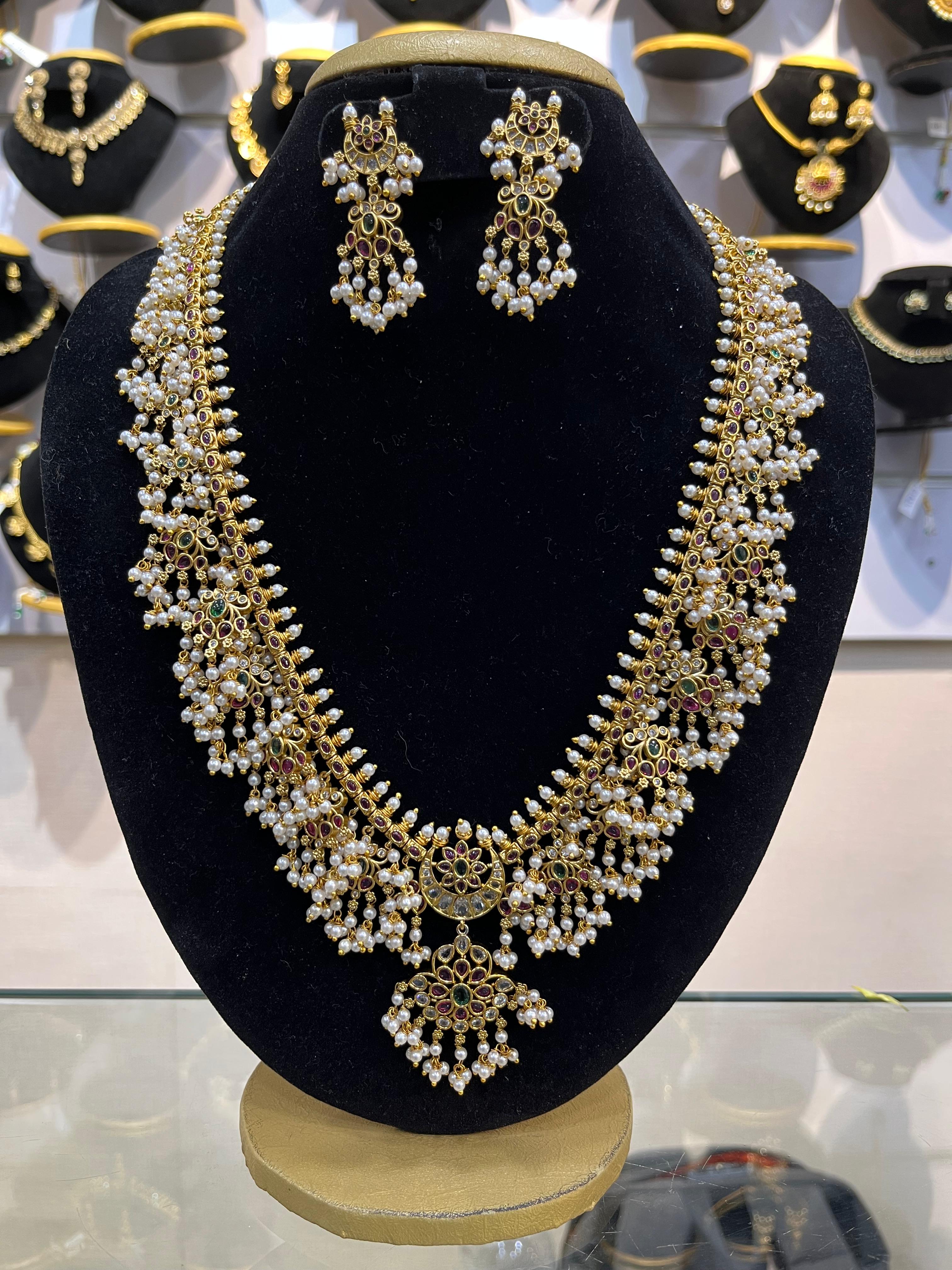 Premium Guttapasulu Jadao Long necklace Set