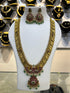 Premium Jadau Kasu Design Long necklace Set