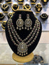 Premium 3 layered CZ Short Bridal necklace Set